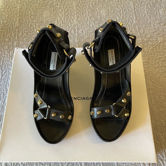Balenciaga Studded Wedges - Picture 2 of 15